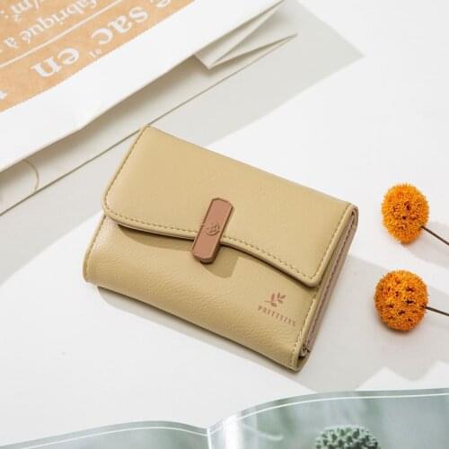 Fashion Women Wallet New PU Leather Women Wallet Designer Short Ladies Purse Solid Color Card Holder Coin Bag carteira feminina