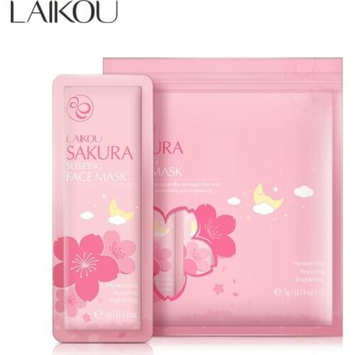 LAIKOU Sakura Sleeping Mask makes the skin firm, nourishes, restores moisture loss, brightens and improves rough skin