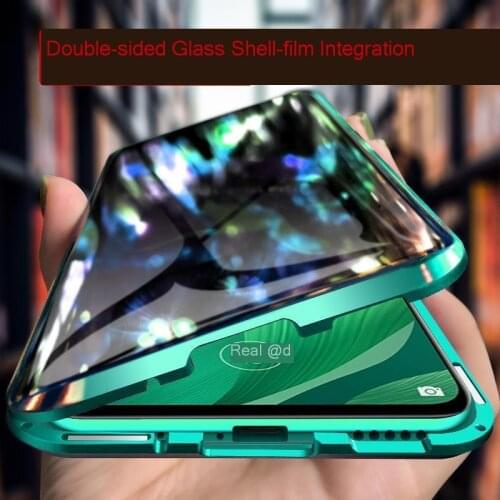 Metal Magnetic Case For Huawei Nova 5 Pro Mate 20 Double Sided 9H Tempered Glass Case On Nova 5t 5i Honor 20 P30 Lite full Cover