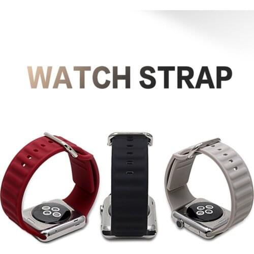 Newest Silicone rubber Strap for Apple Watch Series 6 SE 5 4 3 2 1 Transparent for iwatch Strap 38mm 40mm 42mm 44mm Bands