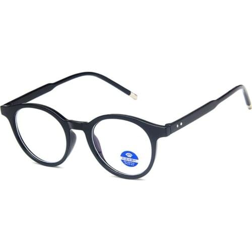 Vintage Anti-blue Light Black Round Eyewear Frame Women Retro Eye Glasses Frame Men Clear Lens Spectacles Eyepiece Unisex Shades