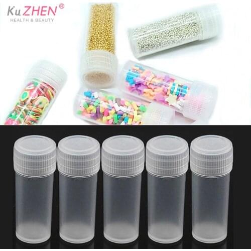 20Pcs 5ml Plastic Bottle Sample Jar 5g Small Barrel Vials Medicine Pill Liquid Powder Capsule Storage Container Packing Bottles