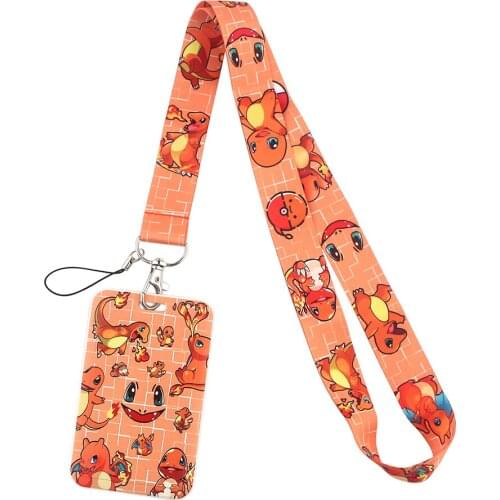 ER585 Anime Fire Dragon Neck Strap Lanyard For Key ID Card Gym Mobile Phone Straps USB Badge Holder DIY Hang Rope Lariat Lanyard
