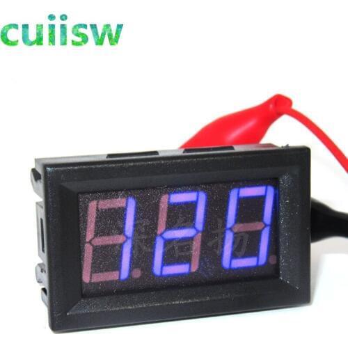 DC blue Voltmeter 5-120V for Electric Car 12v 24V 36V 48V 60V 72V 96V Panel Meter size:48 x 29 x 22 mm