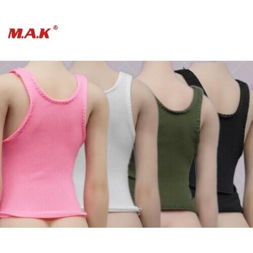 1/ 6 Scale Feamle Sports Low-cut Tight Vest Clothing Accessories For 12" TBLeague Seamless Body