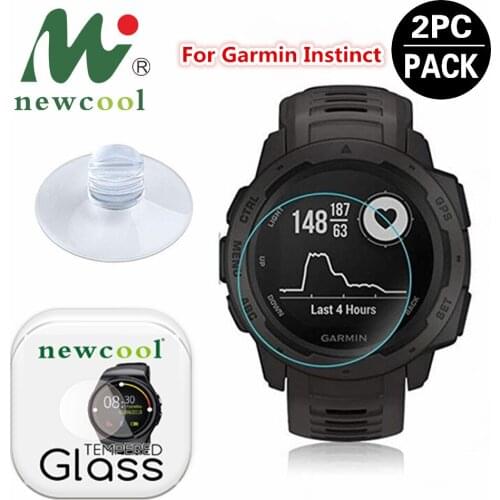 NEWCOOL 3pcs Tempered Glass Screen Protector with Dust Removal Sticker watch Films For Garmin Instinct Watch Guard Glass Film