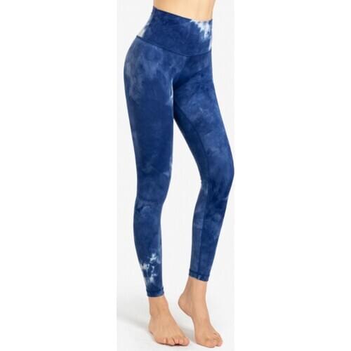 Women Yoga Leggings Fitness Leggings Nylon High Waist Long Pants Women Push UP Hip Tights Tie Dye Gym Clothing Sport Leggings