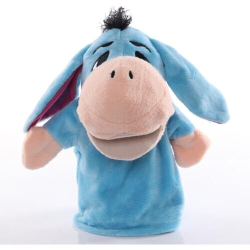 1pcs 25cm Hand Puppet Donkey Animal Plush Toys Baby Educational Hand Puppets Story Pretend Playing Dolls for Kids Children Gifts