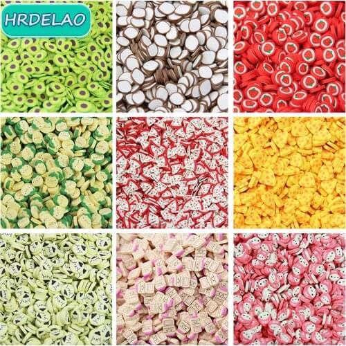 10g DIY Cartoon Fruit Strawberry Slices Decor Additives For Slimes Filler Supplies Charms Clay Accessorie For Nail Art Toys Gift