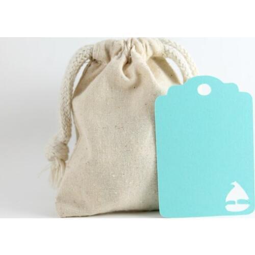 100pcs Aqua Tags with Boat Birthday ocean wedding Under the Sea Mermaid Party favor lables cards free shipping