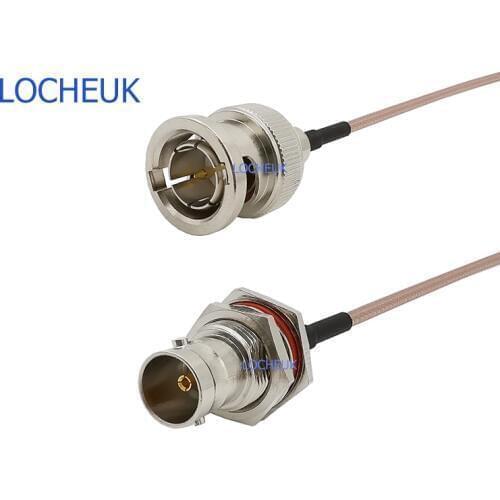 2/5/8/10M BNC HD-SDI RG179 Pigtail Cable BNC Male Plug to BNC Female Jack 3G/HD SDI Video Coaxial RG179 Cable for Cameras Videos