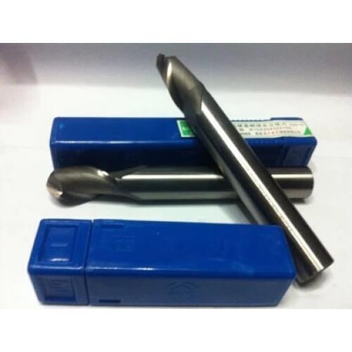 2PCS lengthening R0.5 high speed steel ball end milling cutter, straight shank white steel cutter, R alloy milling cutter