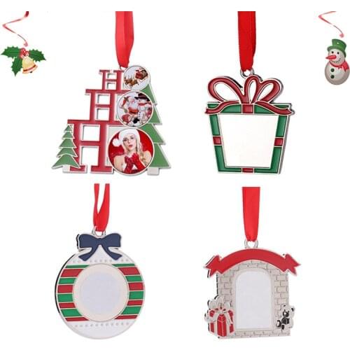20pcs Blank Sublimation Christmas Decoration Pendant DIY Custom Gifts Party Prop Heat Transfer Printing