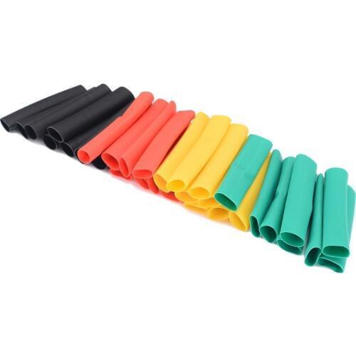 328pcs Polyolefin 2:1 Heat Shrink Tubing Electrical Wrap Wire Cable Sleeving Assortment Kit black/red/yellow/blue/green
