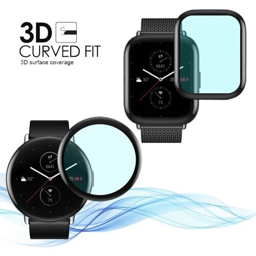 3D Curved Screen Protector Film For Zepp E A1935 Circle A1957 Square Full Coverage PMMA+PET Soft Anti-Scratch Watch Films Cover
