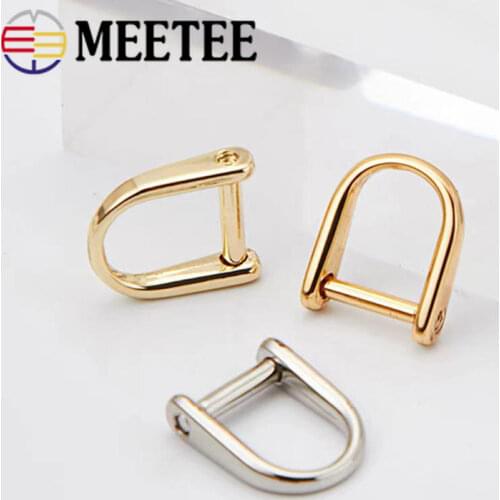 5/10pcs 8mm Meetee Belt Buckles Hanger O D Ring Closed Loop Seamless Buckle Rings Horseshoe Handbag Hardware Accessories G8-3