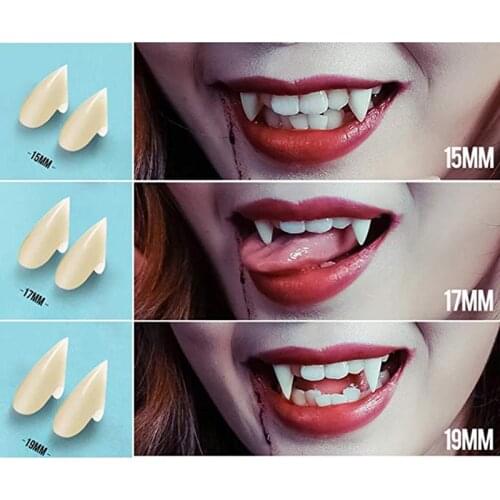 5 Size Vampire Teeth Fangs Dentures Props Halloween Costume Props Party Supplies Holiday DIY Decorations Horror Adult For Kids