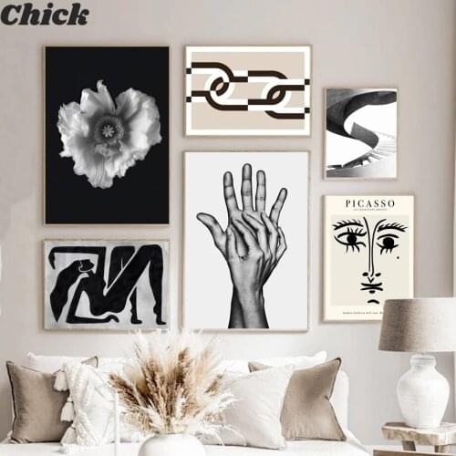 Abstract Wall Art Print Canvas Painting Retro Nordic Poster Modern Gallery Wall Picture For Living Room Home Decoration Painting
