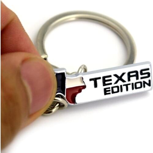 3D Texas Edition Emblem Keychain for Universal Car Motorcycle key Decorative key ring Brelok llavero брелок Auto Pendant