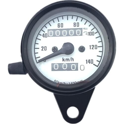 Black On White Background Universal Tachometer Motorcycle Meter LCD Digital Iron Plating Gauge Speedometer Odometer