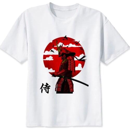 Samurai Samura T Shirt Casual Short T-Shirts Fashion Print T-Shirts Short Sleeve O Neck Tees MMR654