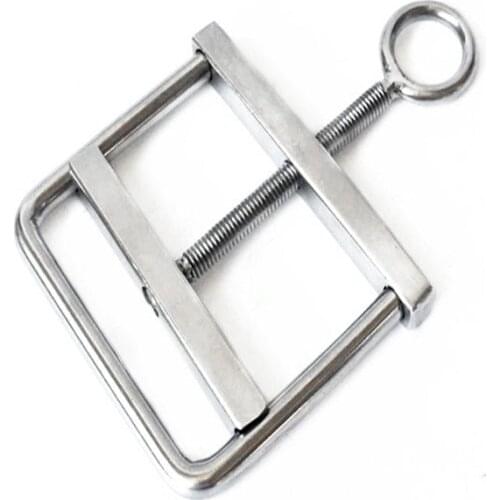 Stainless Steel Penis Rings Clamp/Clip Scrotum Bondage Sex Toys For Men Adjustable Size Cockring Crusher Dick Testicle Male Ring