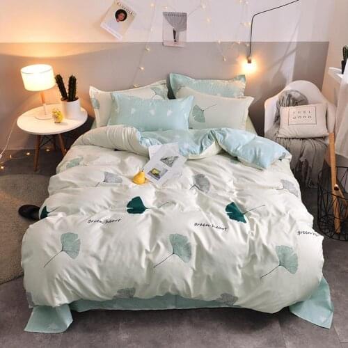 10 Cotton Bedding Sets Duvet Cover Flat Sheet Set Pillowcase Full Size Bedding for Young People Bedclothes for Girl D852