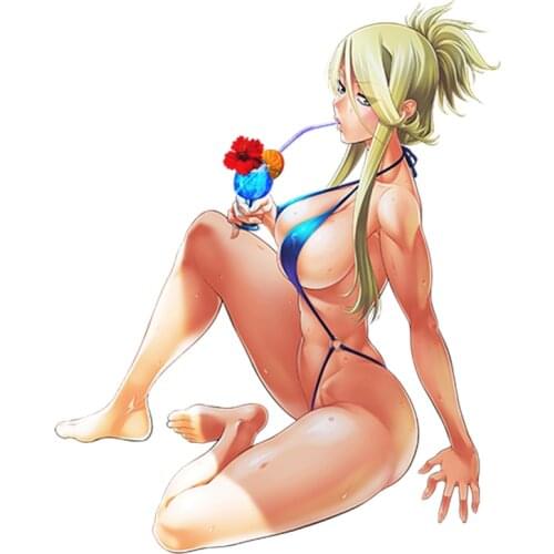 Hot Stickers Girl Anime Taimanin Asagi Sexy Bikini Beauty Vinyl Car Van Window Laptop Fridge Decals PVC 13cm X 10.9cm