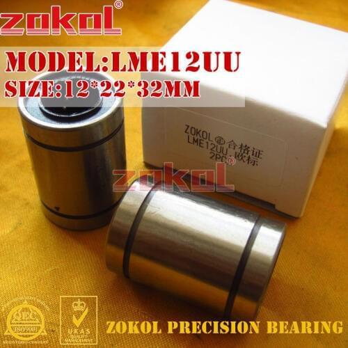 ZOKOL LME12 UU bearing LME12UU European standard linear motion bearing 12*22*32mm