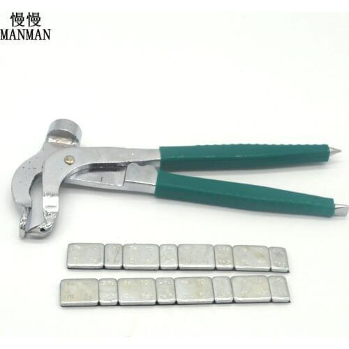 Iron Wheel Weight Plier Multifunction Balance Remover Balancer Plier Hammer Cutter Tire Tool with Two balancing blocks