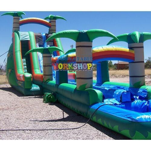 Custom Backyard Used inflatable water slide, inflatable water park project slip n slide