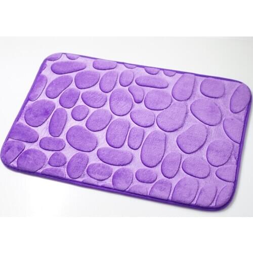 Bedroom floor mat 3D pebbled carpet bedroom living room carpet kitchen toilet mat absorbent non-slip entry mat 3