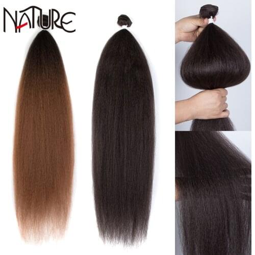 Nature Hair Kinky Straight Hair Synthetic 36 inch Yaki Straight Hair Bundles Blonde Hair Extensions Weave Bundles Free Shipping