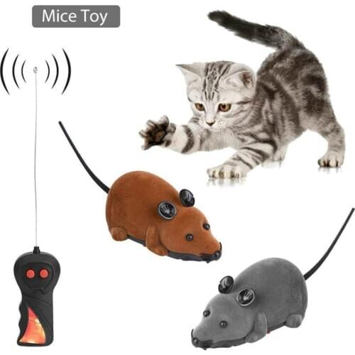New Cat Toys Remote Control Wireless RC Simulation Mouse Toy Electronic Rat Mice Toy for Kitten Cat Novelty Toy