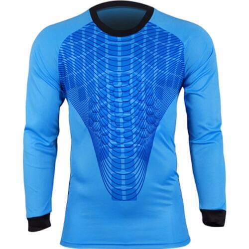 New Men Soccer Goalkeeper Jersey Sponge Protector Doorkeeper Camisetas De Futbol Men Goalkeeper Shirts Uniforms