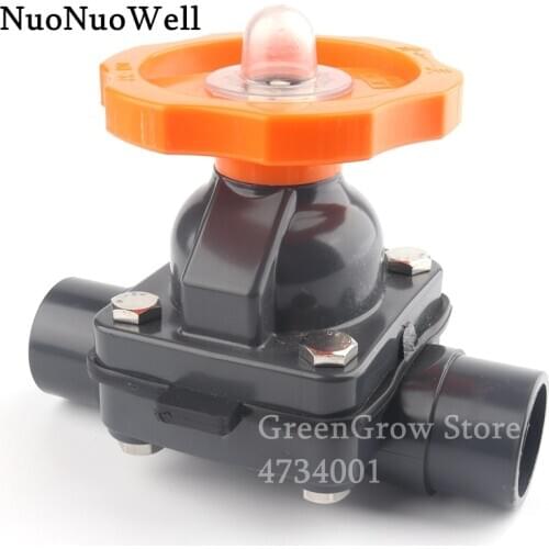 OD 20~110mm UPVC Gate Diaphragm Valve Aquarium Tank Irrigation Adapter Garden Water Connectors Industrial Water Pipe Fittings