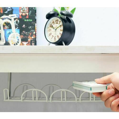 Under Desk Cable Management Tray Storage Organizer Wire Cord Power Charger Plugs