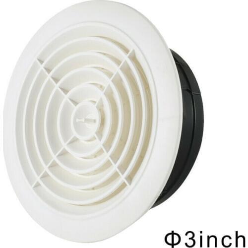 Air Vent Extract Valve Grille Round Air Vent ABS Louver Grille Cover Adjustable Exhaust Vent for Bathroom Office Ventilation LB8