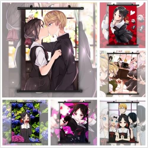 WTQ Kaguya-sama Love Is War Shinomiya Kaguya Retro Poster Canvas Painting Anime Posters Wall Decor Wall Art Picture Home Decor