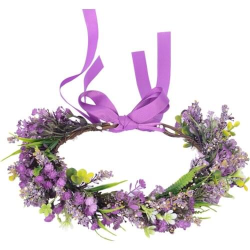 Romantic Gypsophila Flower Crown Children Women Adjustable Hairbands Head Wreath Garland Hawaiian Party Wedding Hair Accessories