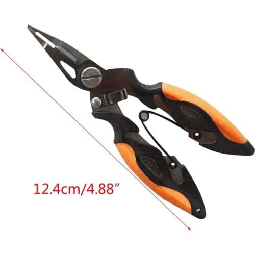 RXBC Stainless Steel Fishing Pliers Scissors Line Cutter Braid Cutter Hook Remover