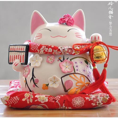 Lucky Cat gold ornaments ceramic genuine Japanese Lucky Cat large piggy piggy bank business gifts