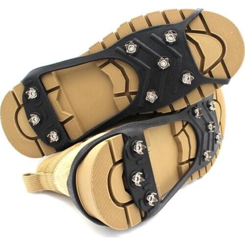 Hot Anti-skid Shoe Spikes Crampon Anti-ice On Shoes Hiking Anti Slip Camping Walking Grip Climbing Ice Crampon Ice Drifts