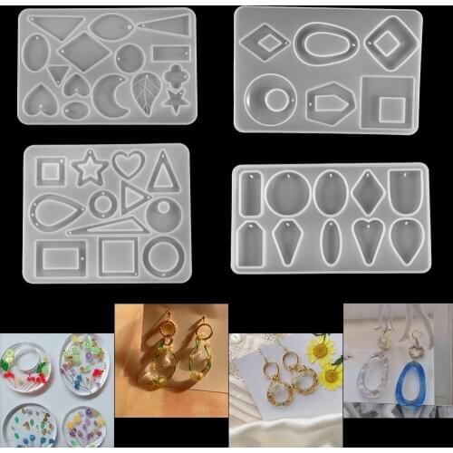 11Styles Geometric Figure Silicone Mold Jewelry Earrings Epoxy Resin Mold Set DIY Jewelry Handmade Making Finding Tools Supplies