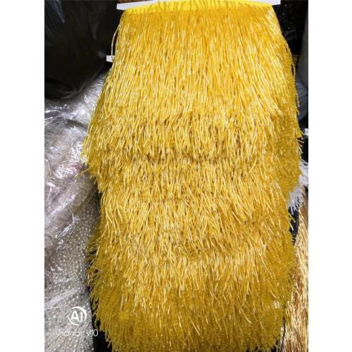 Top selling beaded Fringe Ribbon Trim Fringe Tassel Lace Trim 15cm length JRB-191139 for Clothing Decoration
