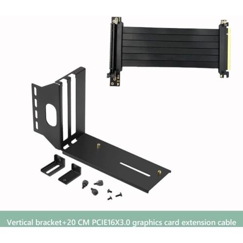 Vertical Stand Desktop Case Extension PCI-E 3.0 X16 Graphics Video Card Vertical Mount Bracket Extension Cable Set