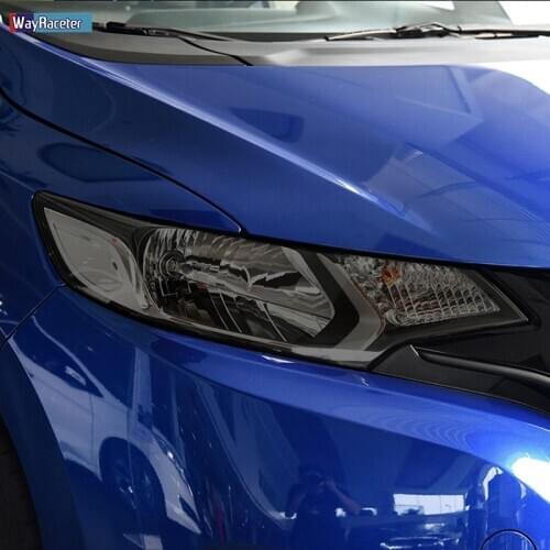 2 Pcs Car Headlight Protective Film Transparent Black TPU Sticker For Honda Fit GK5 Jazz 2014 2015 2016 2017 2019 Accessories