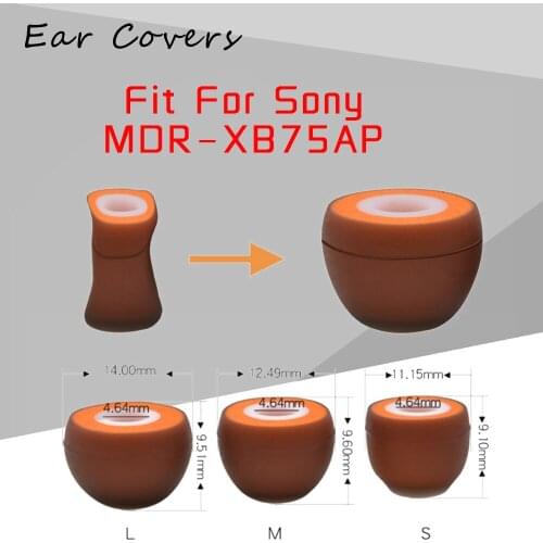 Earplugs For Sony MDR-XB75AP MDR XB75AP Earphone Ear Buds Replacement Headset Ear Pad PU