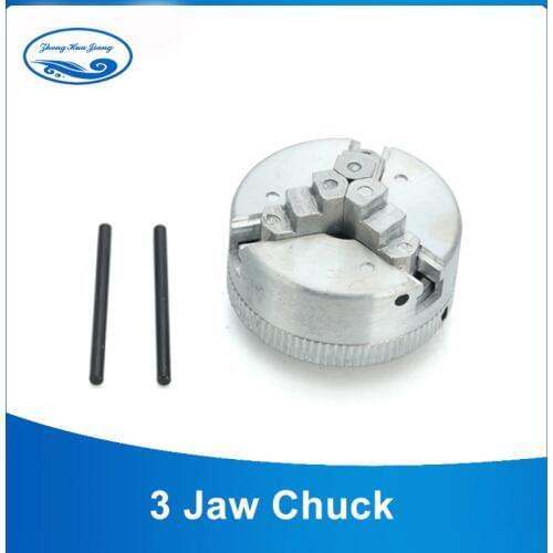 2" 45mm Three 3 Jaw Chuck 1.8~56mm /12~65mm Z011 Clamping for Mini Lathe with Two Lock Rods M12x1mm Threaded Back