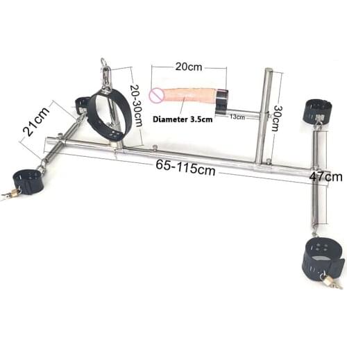 Female Masturbator Slave Bondage Handcuff Ankle Cuffs Collar Bdsm Restraint Vibrator Dildo K9 Dildo Shelf Heavy Stainless Steel